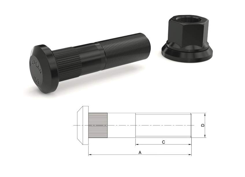 MERCEDES 457 ARKA BİJON 80mm FREZELİ