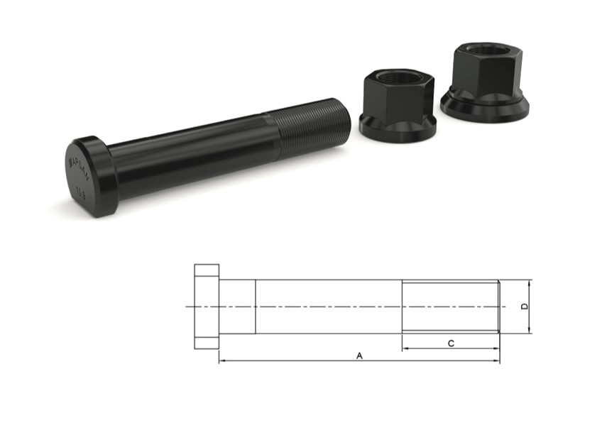 MERCEDES 2517-2521-2524-2622 ARKA BİJON 115mm