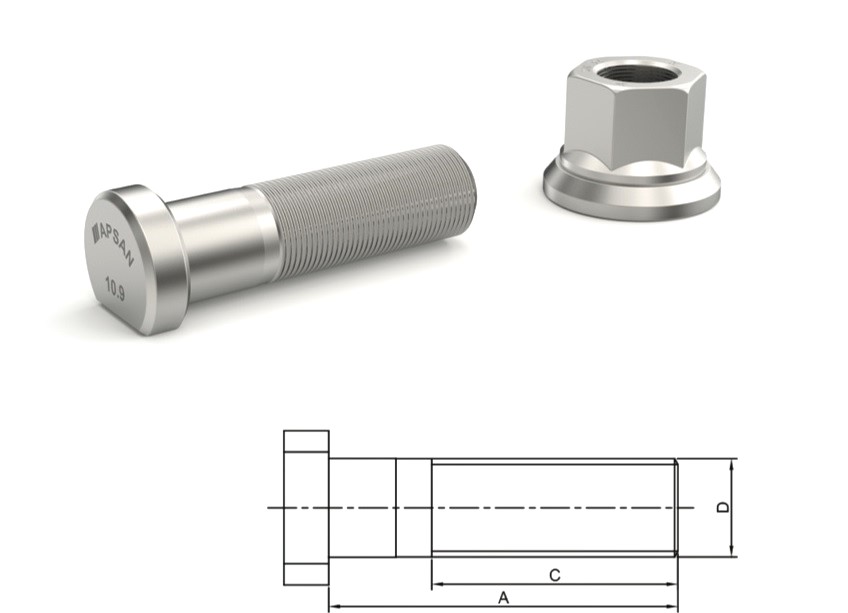 MAN TGA ÖN BİJON 78mm ALÜM. JANT SOM.