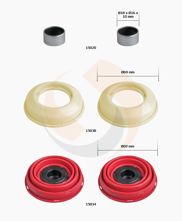KALİPER ŞAPKA 69MM PİSTON 65MM FULL TM.TK.